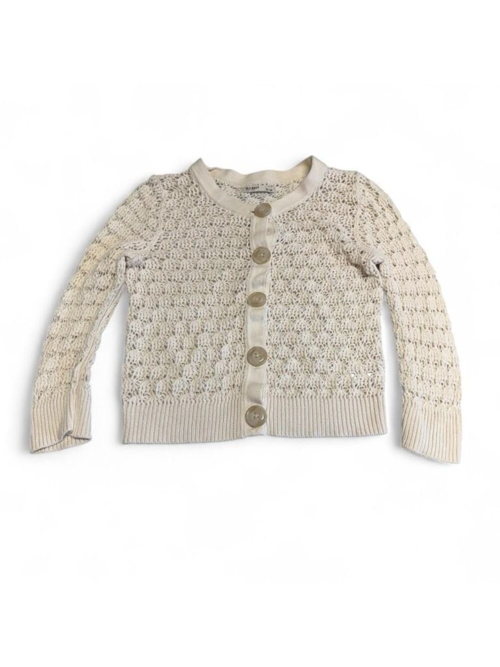 Y2K Old Navy Boho Chunky Crochet Cardigan Women's Medium Fall Indie Summer Knit
